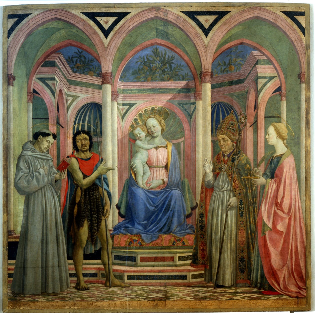 The Saint Lucia av Magnoli altertavle, ca 1447 av Domenico Veneziano