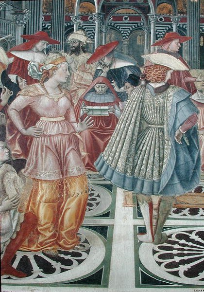 Pave Celestine III (ca. 1106-98) gir autonomi til sykehuset i Siena av Domenico di Bartolo