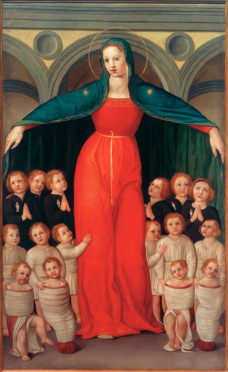 Findelkinderen Madonna av Domenico di Michelino