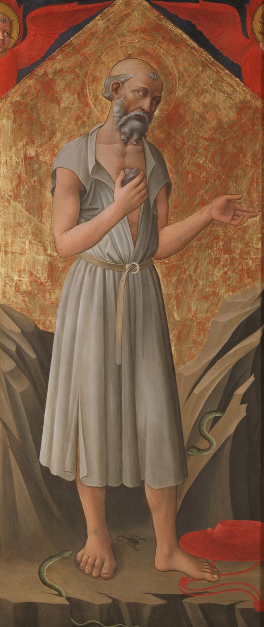 St. Jerome, Penitent, ca. 1460 (tempera på panel) av Domenico di Michelino