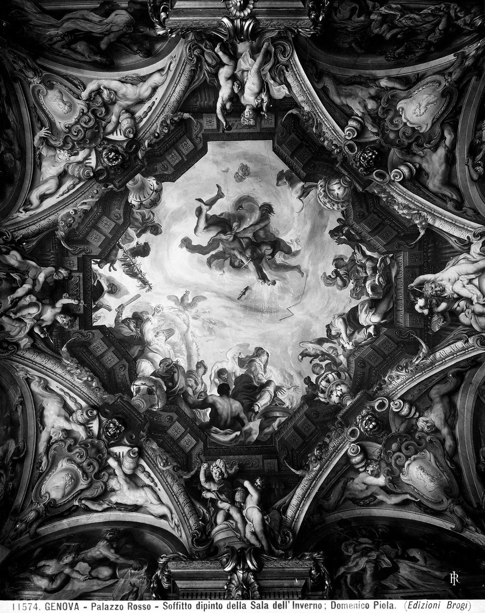 Allegory of Winter, på hvelvet til vinterrommet av Domenico the Elder Piola