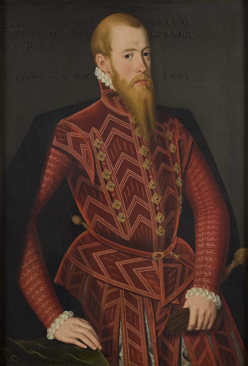 Eric XIV de Suede - Portrett av kong Eric XIV av Sverige (1533-1577), av Verwilt, Domenicus (aktiv 1544-1566). Olje på tre. Mål: 103x69 cm. Nationalmuseum Stockholm av Domenicus Verwilt