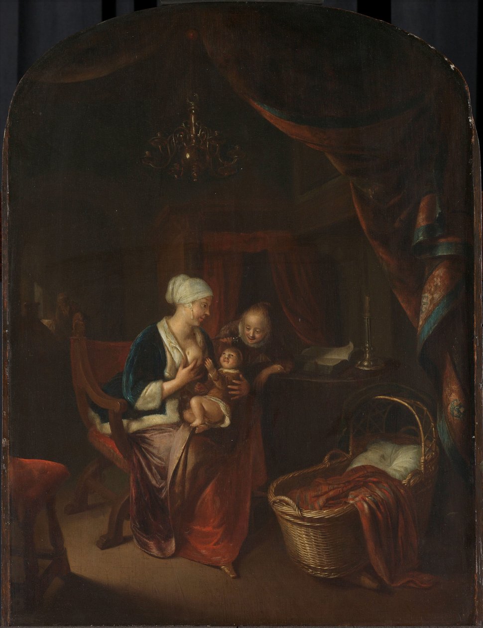 En mor som gir barnet sitt brystet av Domenicus van Tol