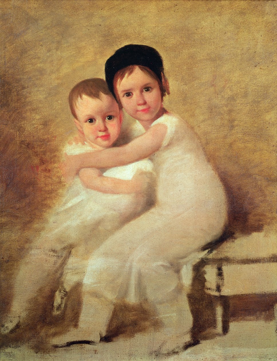 Portrett av kunstnerens barn av Domingos Antonio de Sequeira