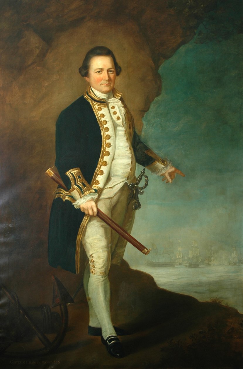 Kaptein Wood fra Bolling Hall, 1770 av Dominic Serres