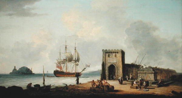 Middelhavshavn (olje på lerret) av Dominic Serres
