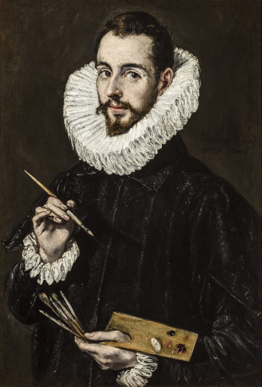 Portrett av Jorge Manuel Theotokopoulos 1578-1631, ca. 1600-1605. av Dominico El Greco