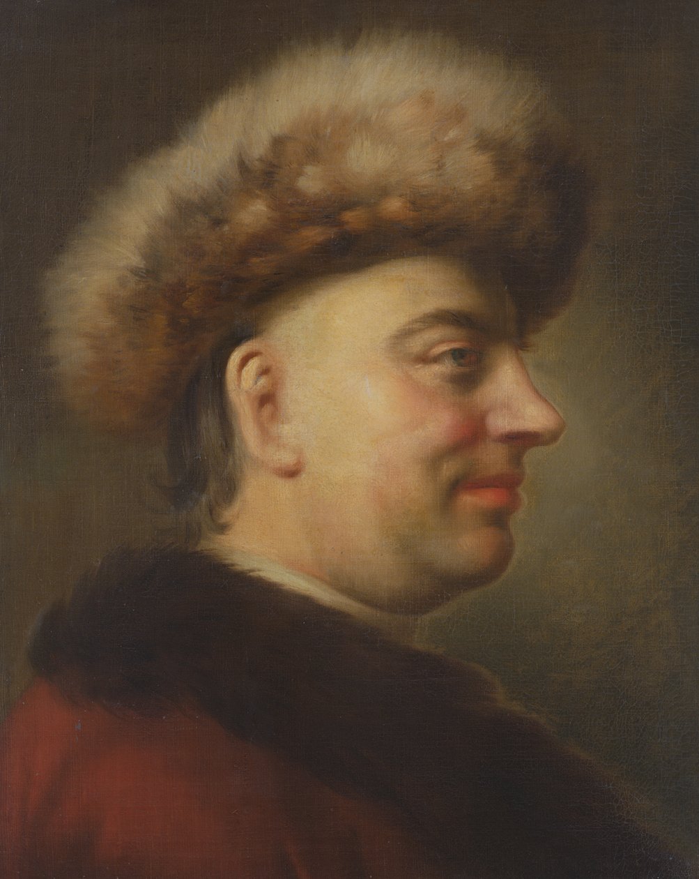 Portrett av senatoren og poeten, Barthold Heinrich Brockes (1680-1747) av Dominicus Van der Smissen