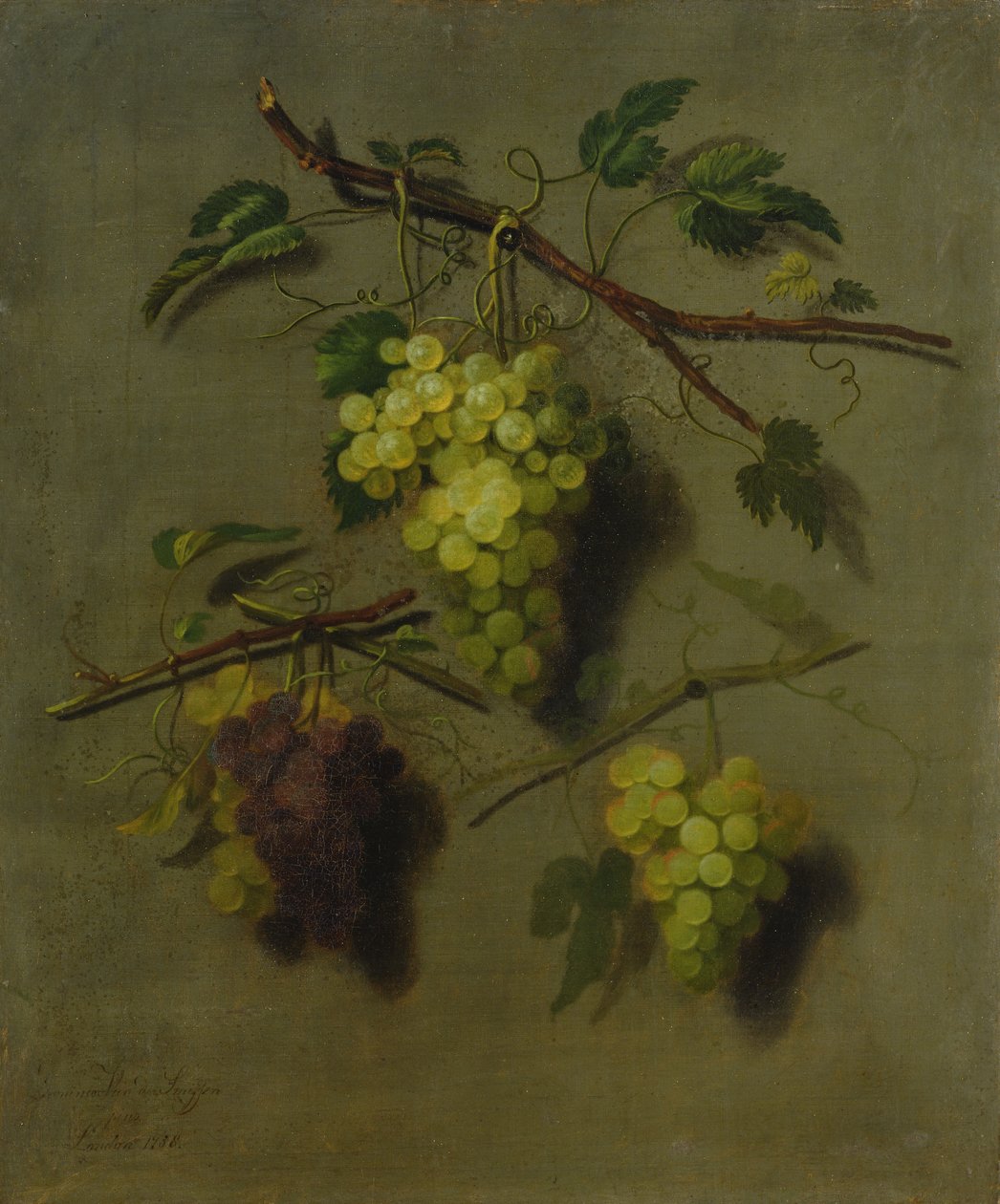 Stilleben, 1738 av Dominicus Van der Smissen