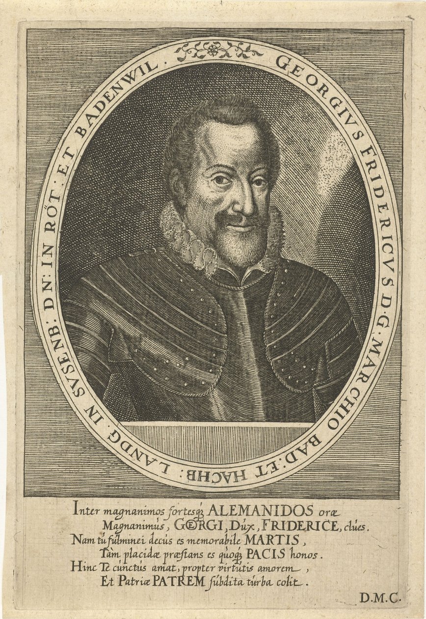 George Frederick av Baden-Durlach 1573-1638, ca. 1610 av Dominicus or Custodis Custos