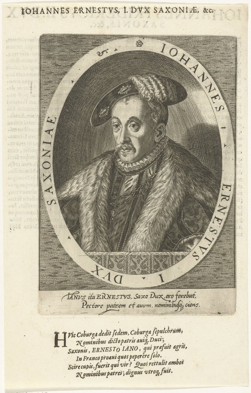 John Ernest 1521-1553, hertug av Saxe-Coburg, 1601 av Dominicus or Custodis Custos