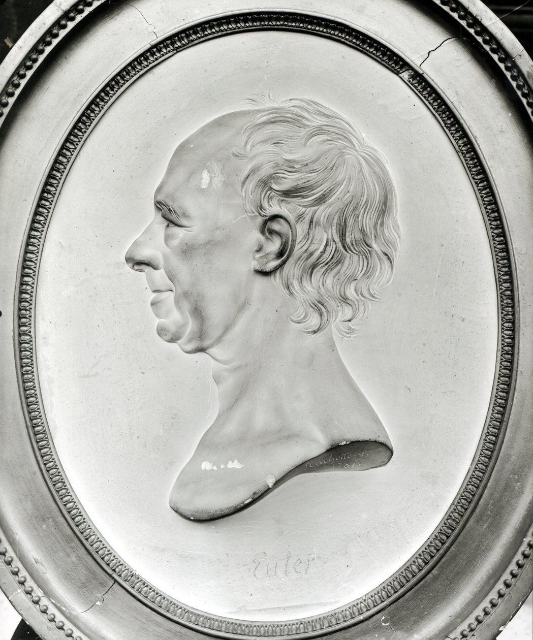 Medaljongportrett av Leonhard Euler (1707-83) 1781 av Dominique Rachette