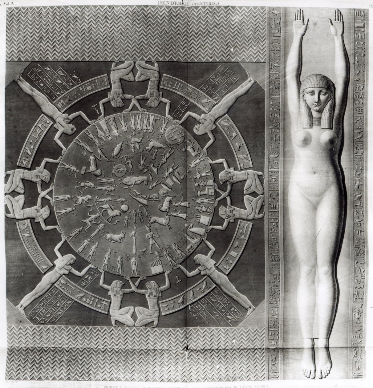 Dendera Zodiac, gravert i 1802 av Dominique Vivant Denon