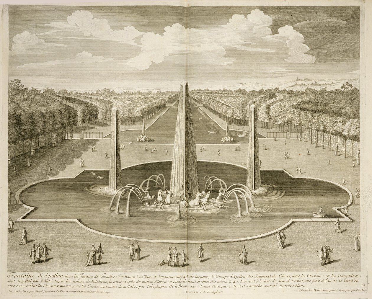 Apollonfontenen i hagene i Versailles av Dominique (after) Girard