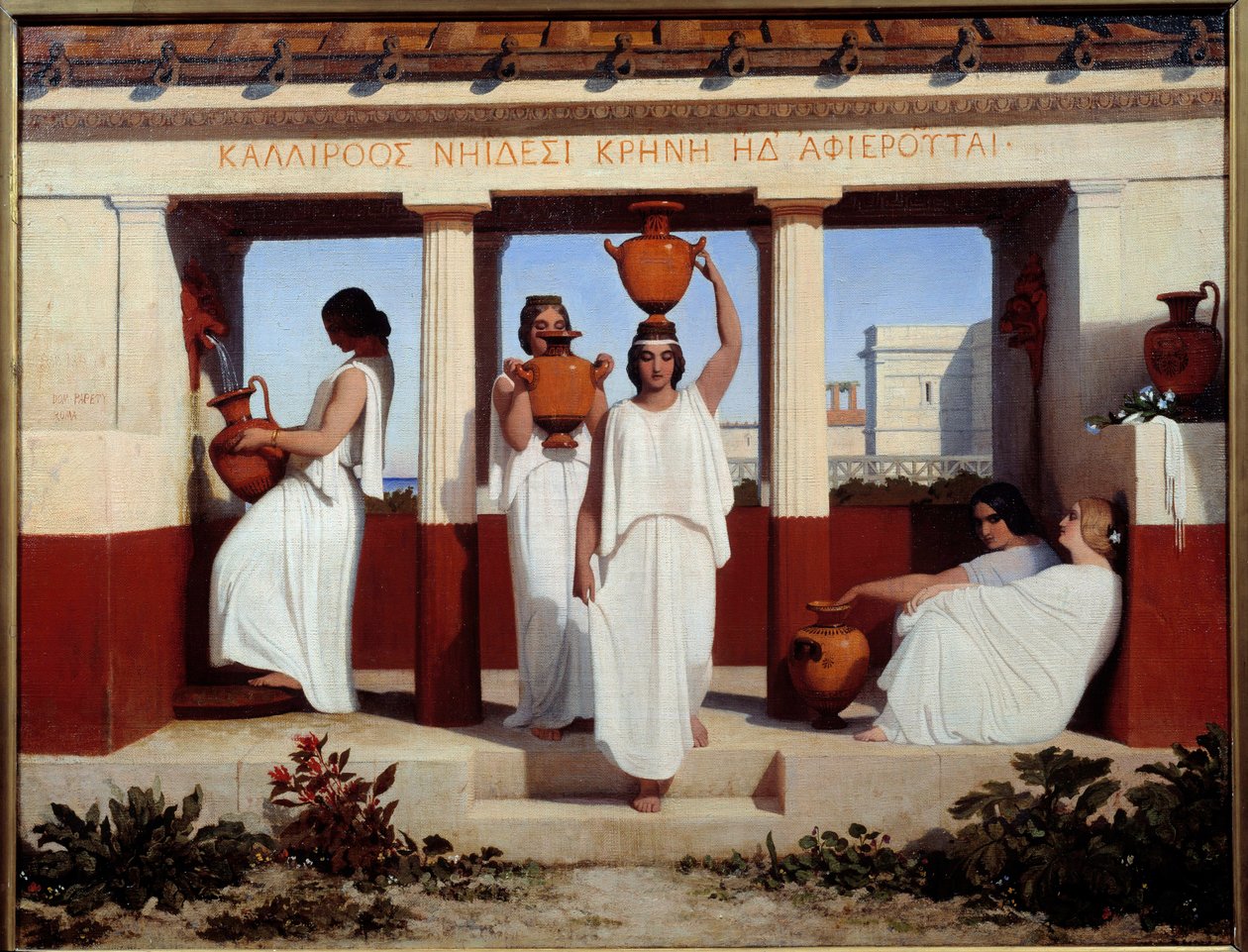 Greske kvinner ved fontenen Maleri av Dominique Papety (1815-1849) 1841 Søn. 0,56x0,73 m av Dominique Louis Papety