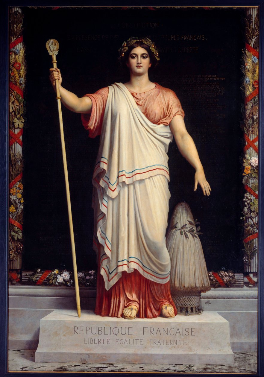 La Republique Allegory of the French Republic (Frankrike) av Dominique Papety (1815-1849) 1848 av Dominique Louis Papety