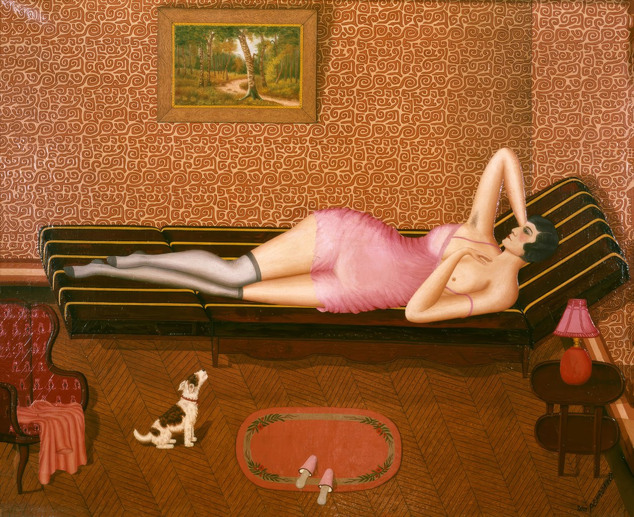 Sommerlur (kvinne liggende) av Dominique Peyronnet
