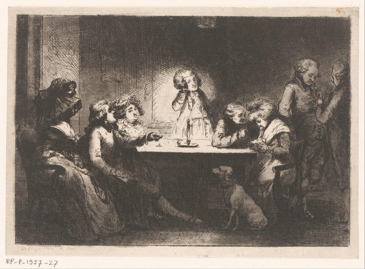 Gezelschap rond een tafel bij kaarslicht   1380066   no       norwegian Successfully Translated  Original: A Scene from the Legend of Saint Nicholas of Bari Translat: A Scene from the Legend of Saint Nicholas of Bari 1336897 no norwegian Successfully Trans av Dominique Vivant Denon (baron)
