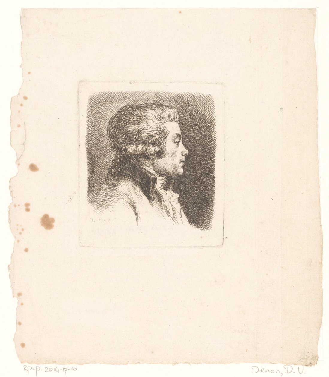 Portrett av det franske trykte forlaget N.C. Aubourg av Dominique Vivant Denon (baron)