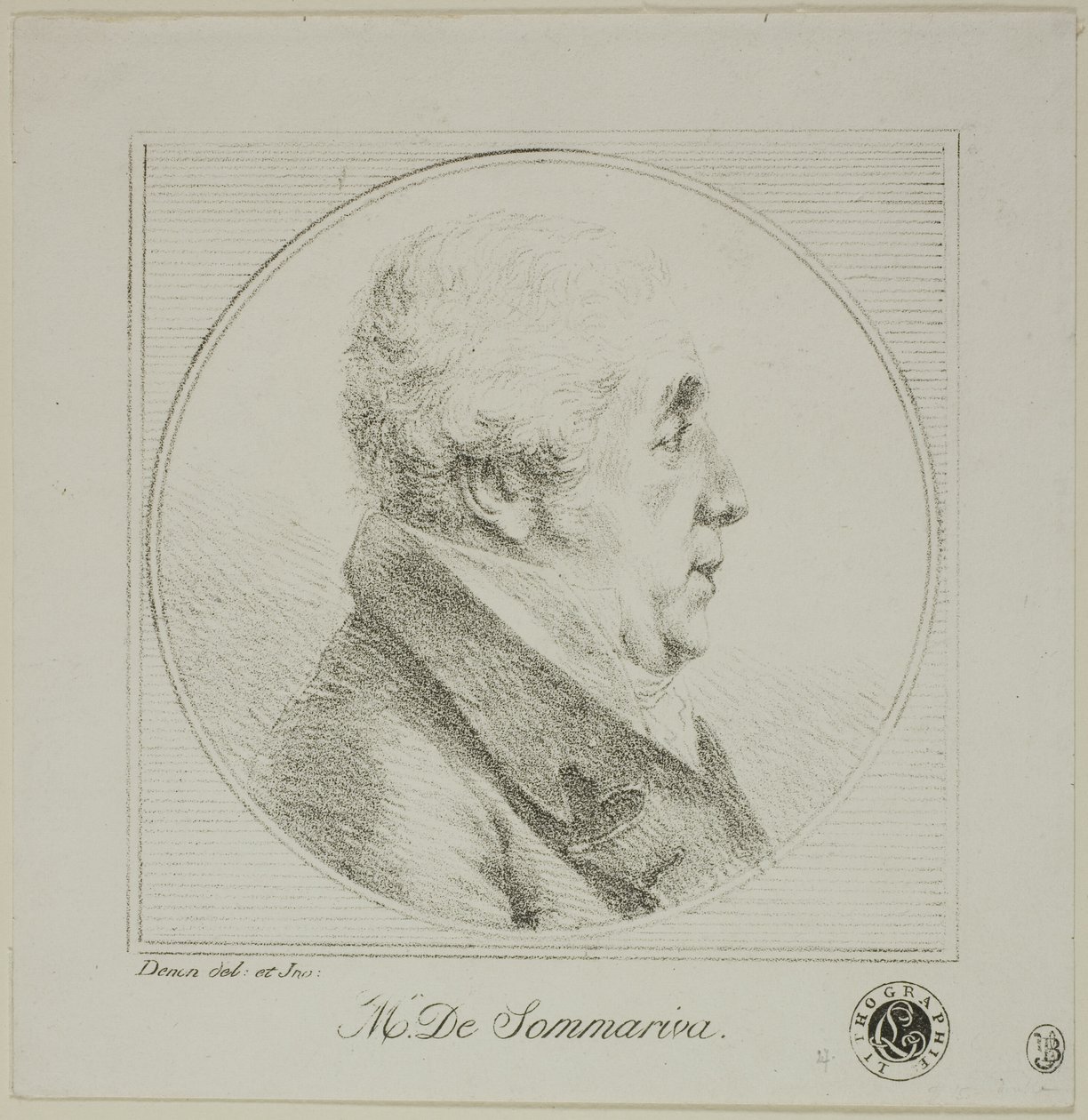 Profilportrett av Monsieur de Sommariva av Dominique Vivant Denon