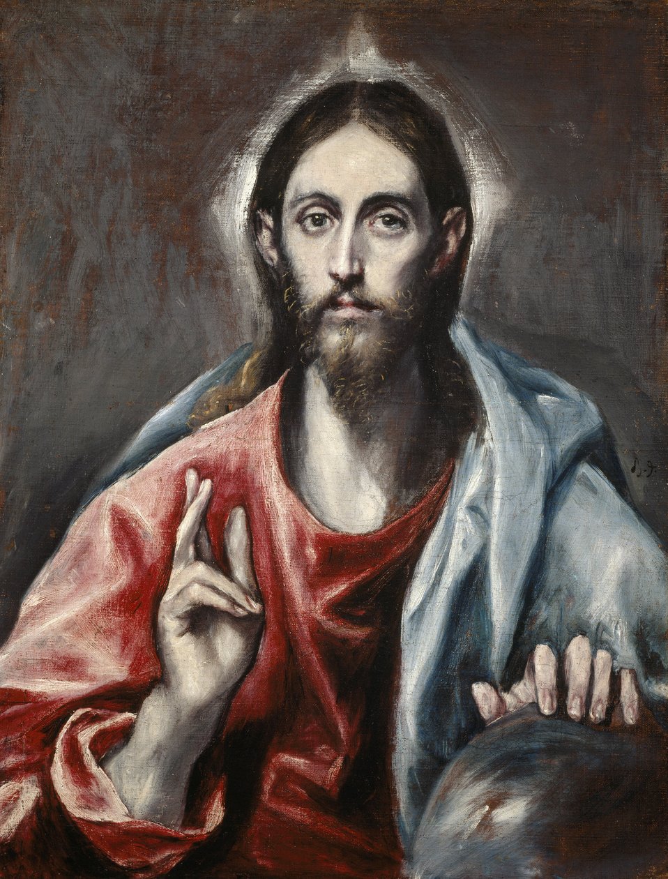 Kristi velsignelse (verdens frelser) av El Greco