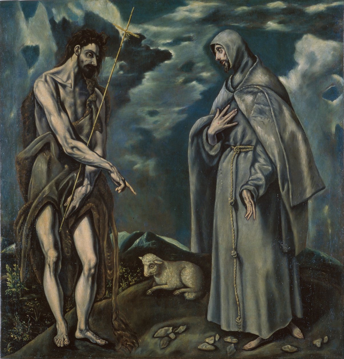 Den hellige Johannes Døperen og den hellige Frans av Assisi av El Greco