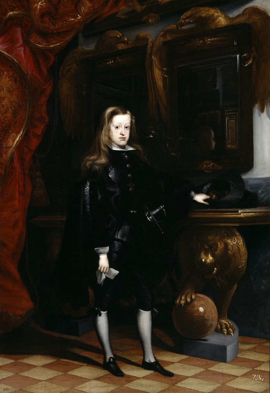 Portrett av Karl II, ca. 1675 av Don Juan Carreno de Miranda