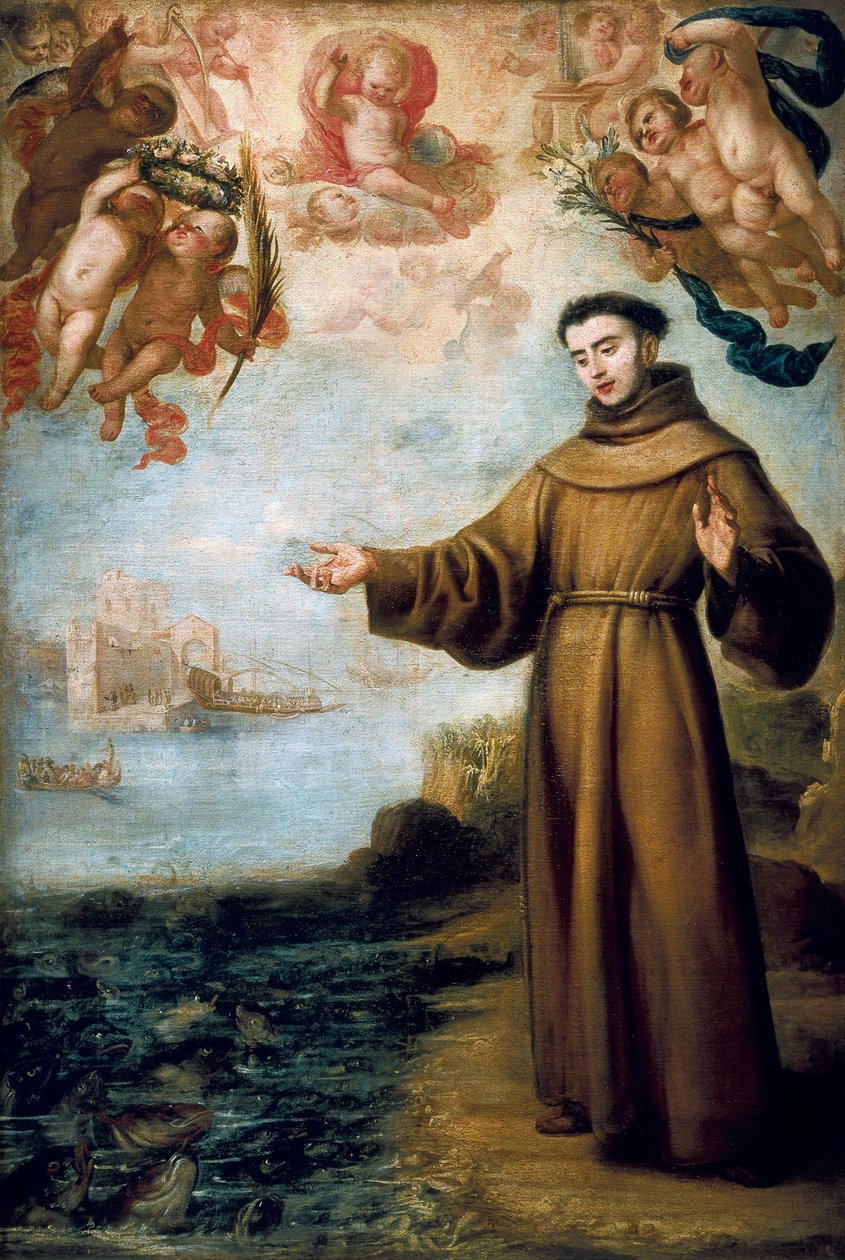 The Preaching of Saint Anthony of Padua, maleri av Juan Carreno de Mirando av Don Juan Carreno de Miranda