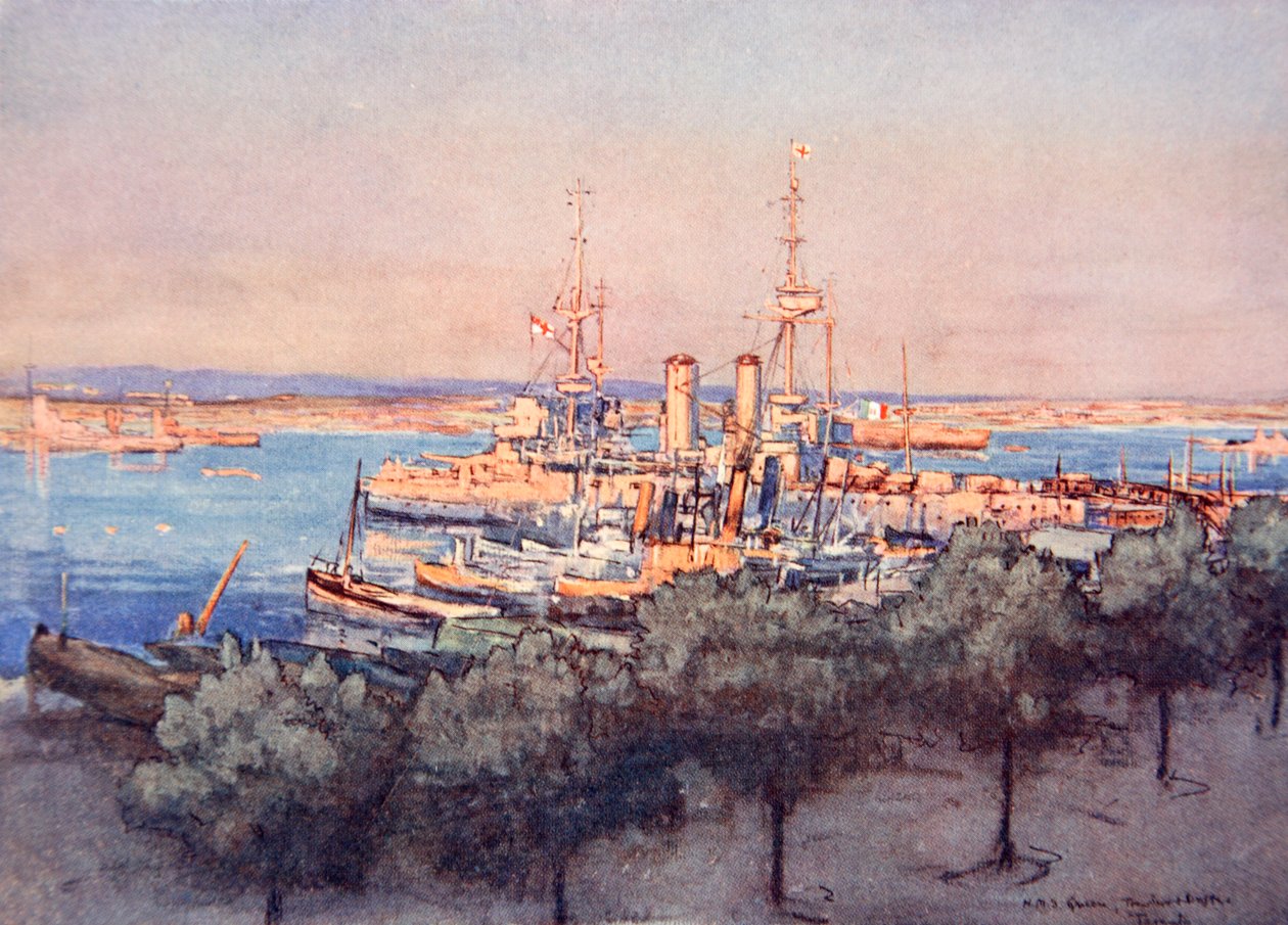 H.M.S. Queen, Trawlers and Drifters, Taranto, illustrasjon fra 