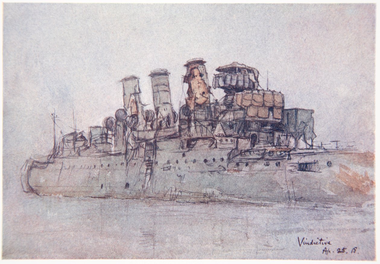 H.M.S. Vindictive, 25. april 1918, illustrasjon fra 