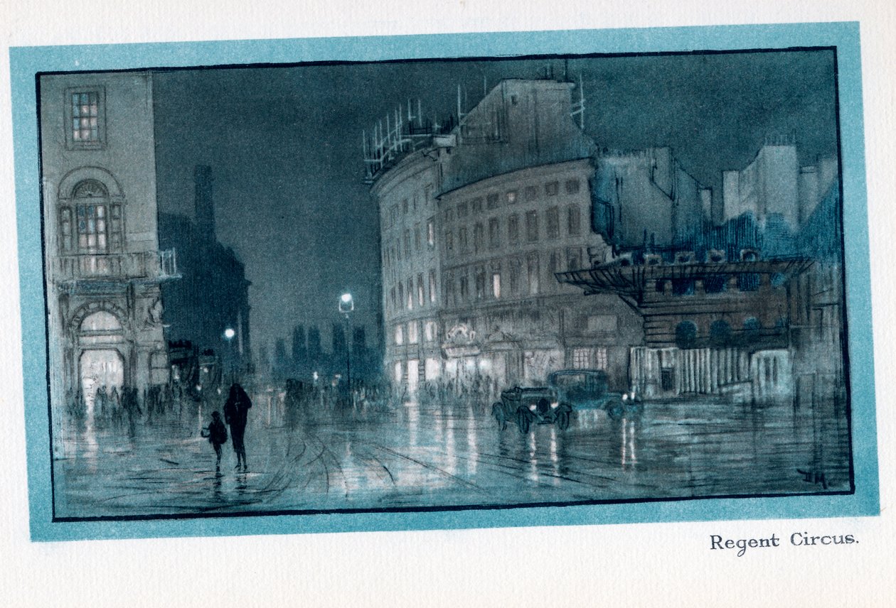 Regent Circus, fra 'The New Lights o' London', utgitt 1926 av Donald Maxwell