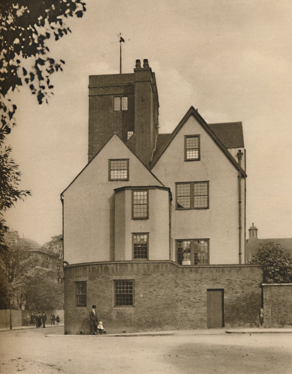 Canonbury Tower, en gammel herregård omgjort til en sosial klubb, c1935. av Donald McLeish