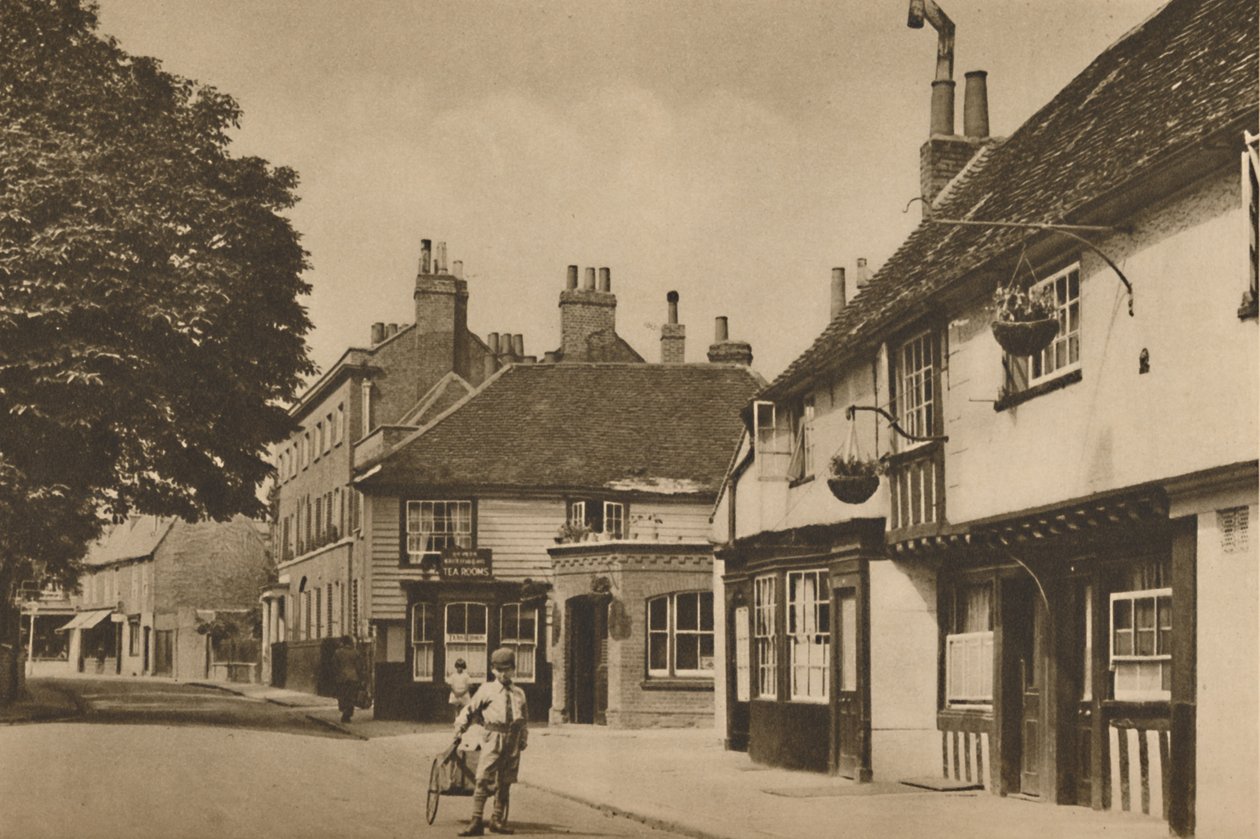 Church Street, Chiswick, med det som pleide å være Burlington Arms, c1935. av Donald McLeish