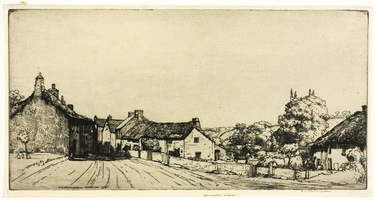 Devonshire Village av Donald Shaw MacLaughlan