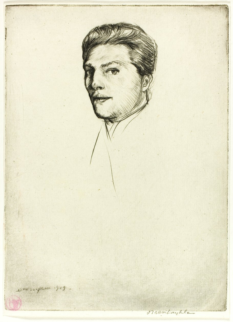 Tørrpunkt nummer fem: Portrett av Donald Shaw MacLaughlan
