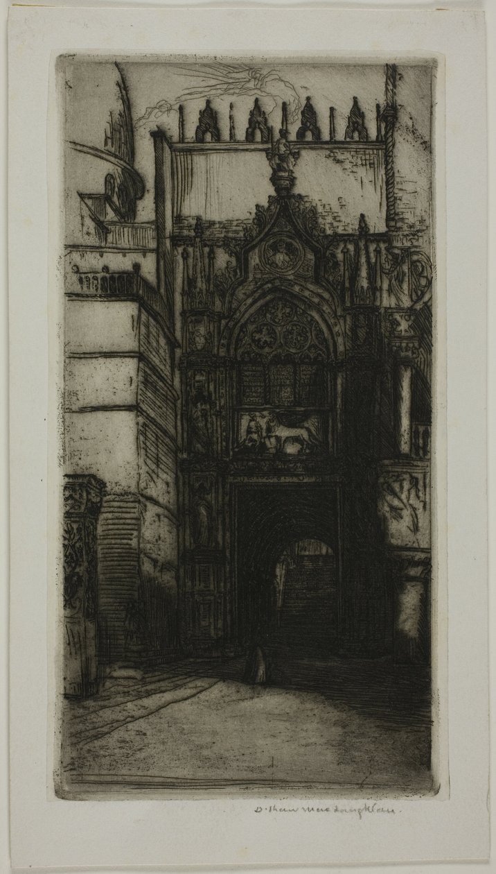 Portalen til hertugpalasset, Venezia av Donald Shaw MacLaughlan