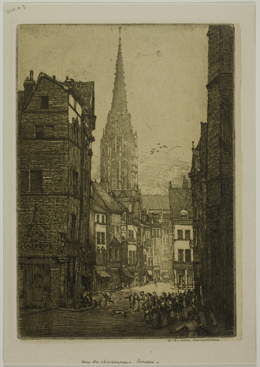 Rue du Chasseur, Rouen av Donald Shaw MacLaughlan