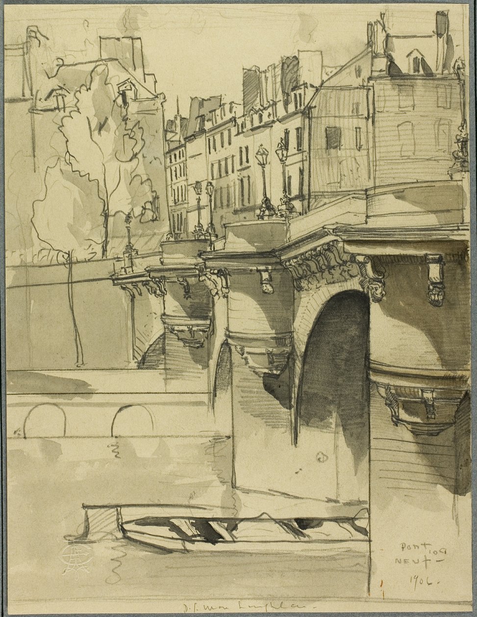 Utsikt over Pont Neuf av Donald Shaw MacLaughlan