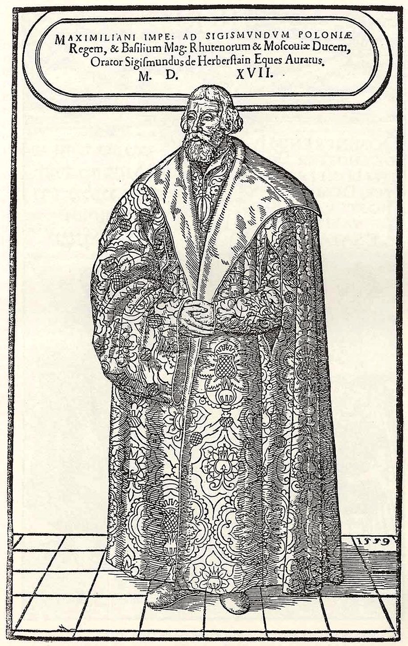 Portrett av baron Sigmund von Herberstein, ambassadør i Polen og Russland, 1559 av Donat Hübschmann