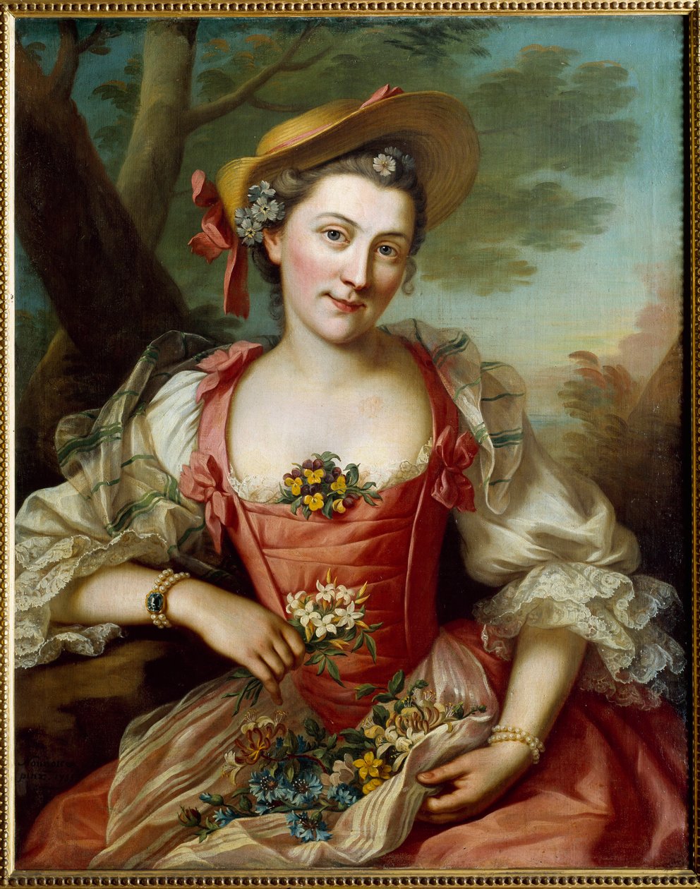Portrett av kvinnemaleri av Donatien Honotte (1707-1785) Dijon fra 1700-tallet, Museum of Fine Arts av Donat Nonotte