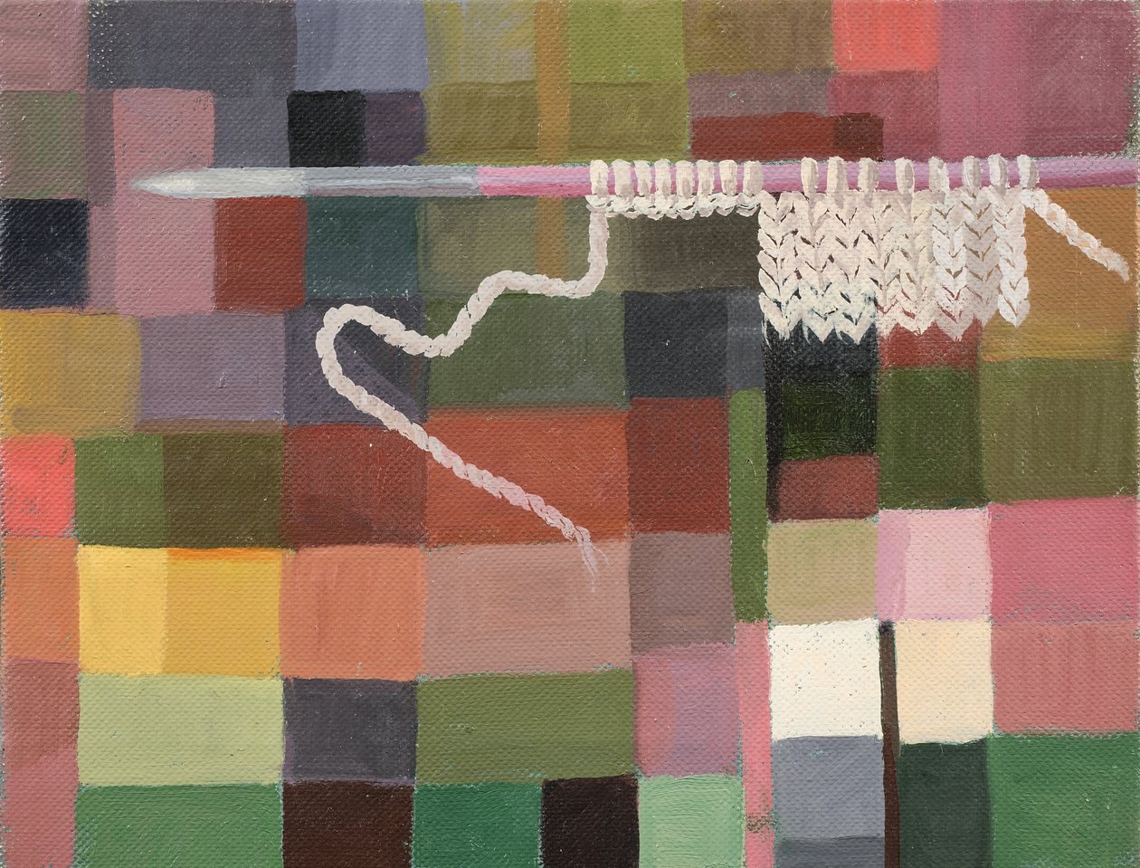 Strikk, ca. 2000 (olje på lerret) av Donatella Merlo