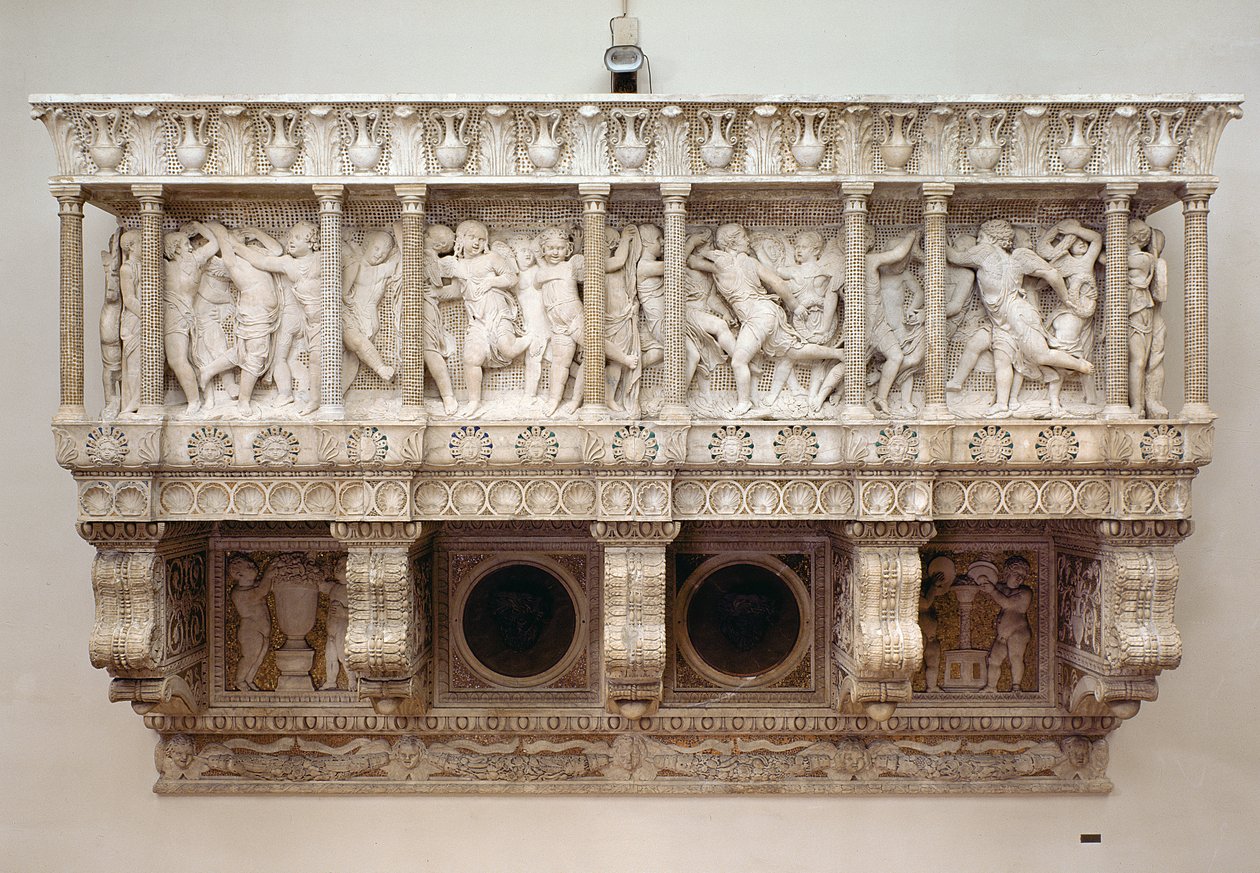 Cantoria, ca. 1433-38 (marmor og glassmosaikk) av Donatello