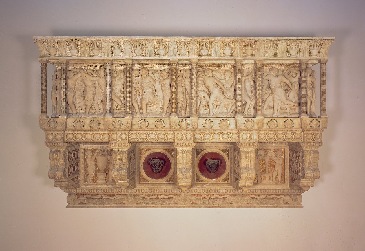 Cantoria, ca. 1433-39 (marmor og bronse) av Donatello