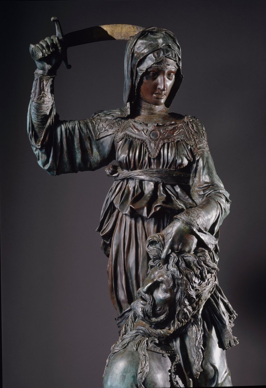 Judith og Holofernes. Bronseskulptur av Donatello