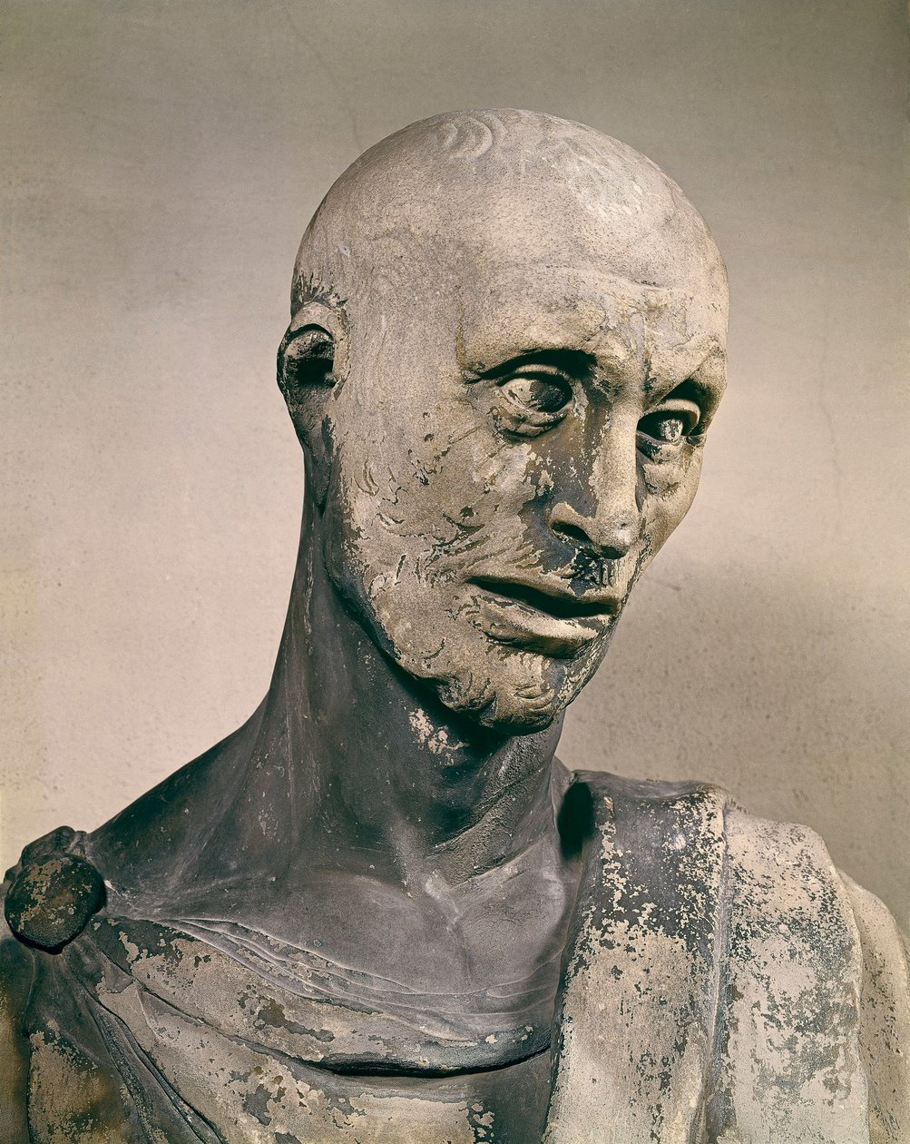 ""Profeten Habakkuk (Habakkuk, Habakkuk, Habakkuk, Abakouk, Havakuk)"" Marmorskulptur av Donato av Betto Bardi dit Donatello (1386-1466) 1427-1436 Firenze, Museo dell