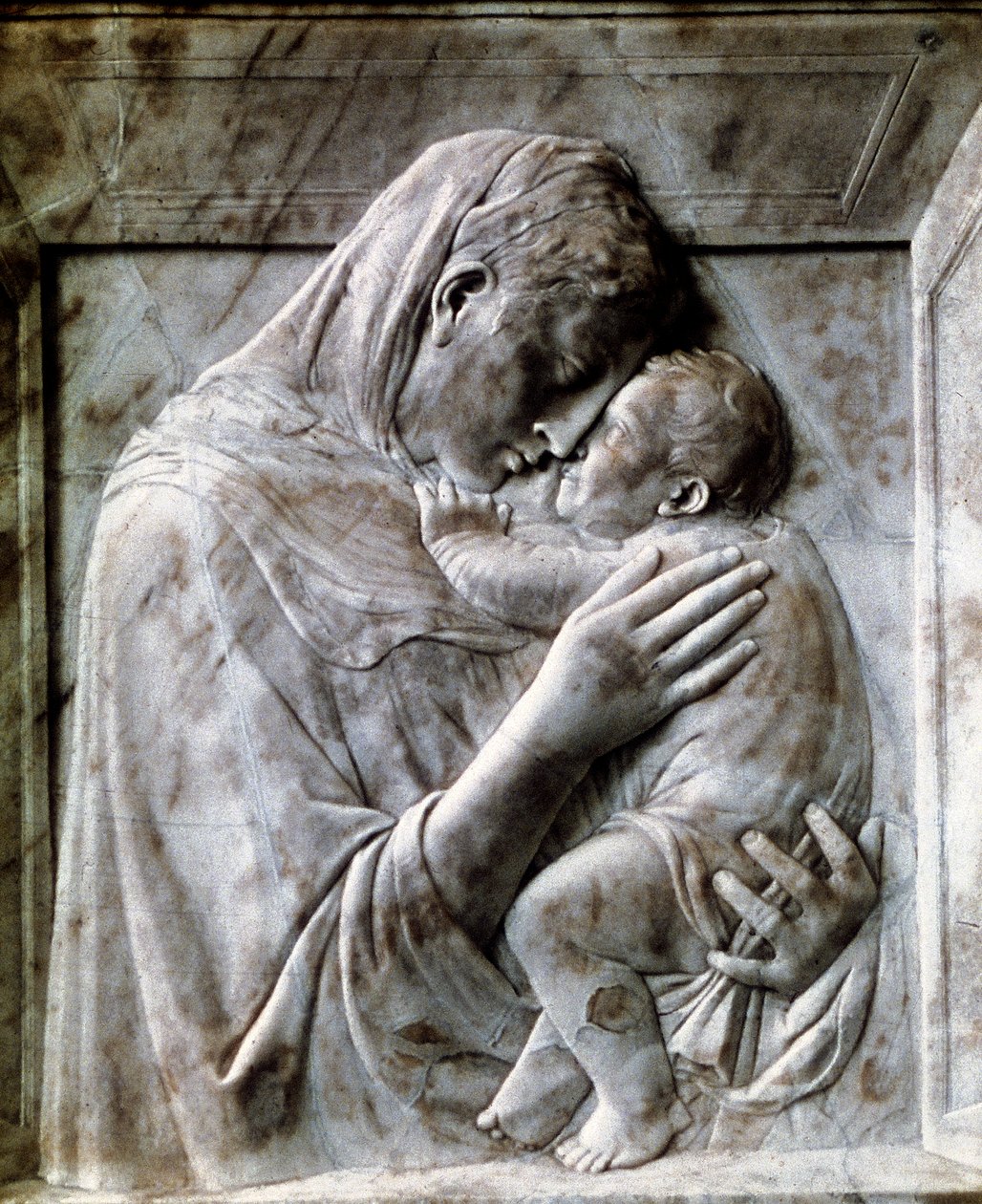 Piazzi Madonna Jomfru og barn, 1420-1430-årene av Donatello