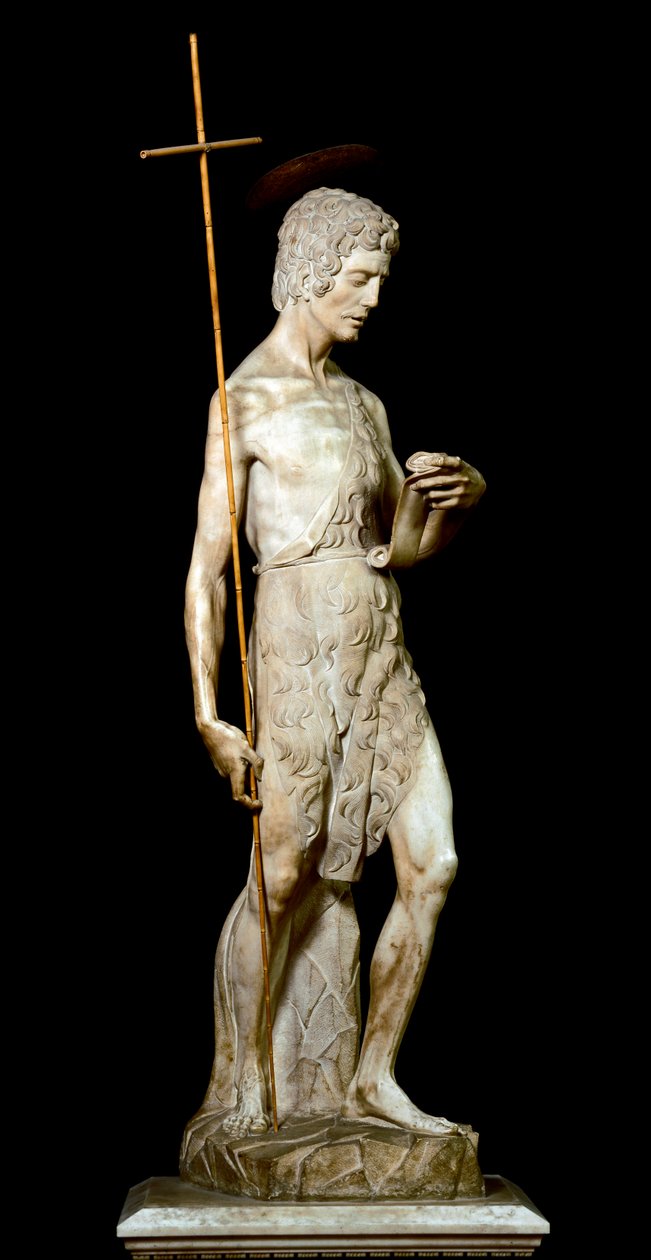 Saint John the Baptist marmorskulptur av Donatello (Donato di Niccolo Bardi av Donatello