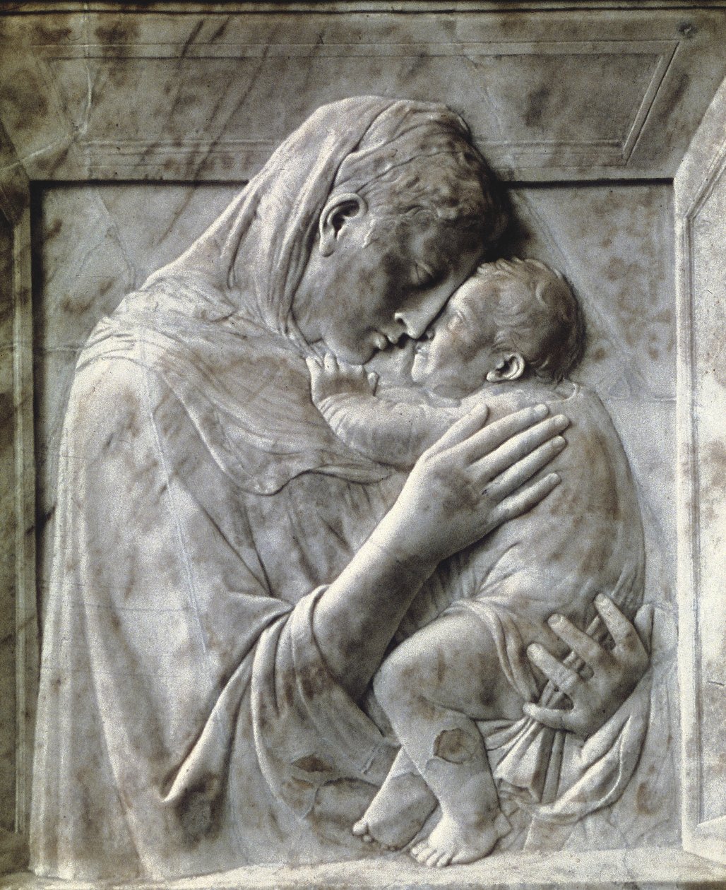 The Pazzi Madonna (jomfru og barn), c1417-18 (marmor) av Donatello
