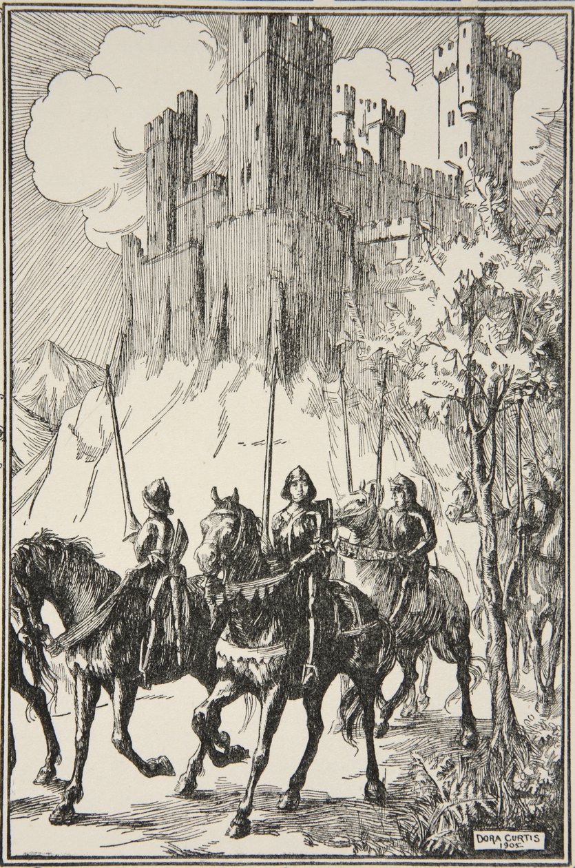 Sir Galahad at the Abbey, illustrasjon fra 