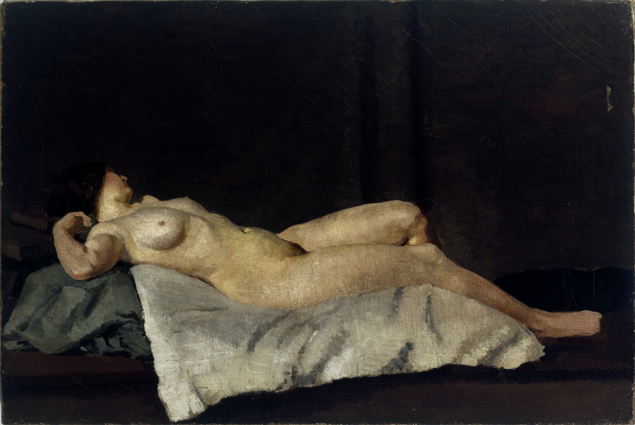 Kvinnefigur liggende på ryggen, 1912 av Dora Carrington